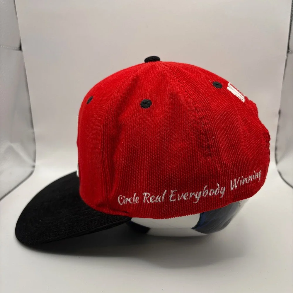 Red Black Corduroy Baseball‎ Cap Crew Love MMXIX Circle Real Everybody Winning
